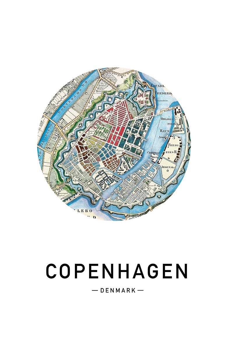 Mapa Copenhaguen