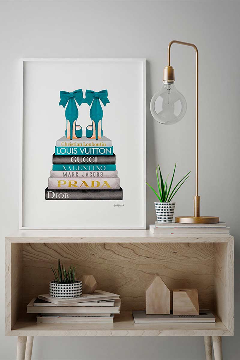 Turquoise Shoes & Books 2