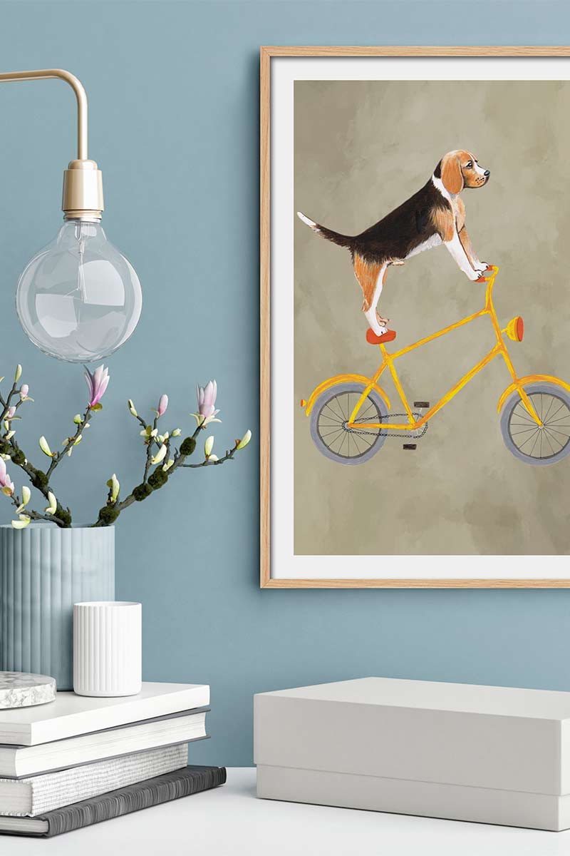Beagle on Bicycle 2
