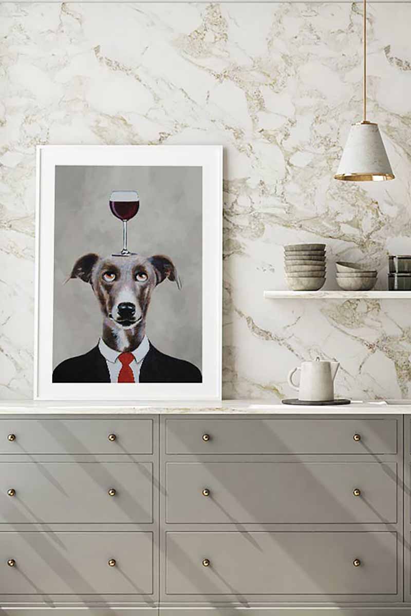 Greyhound with wineglass 2
