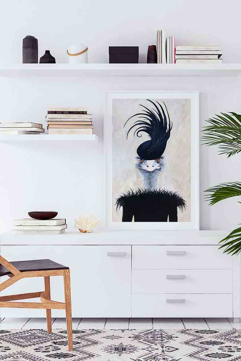 Ostrich with Feathers 2