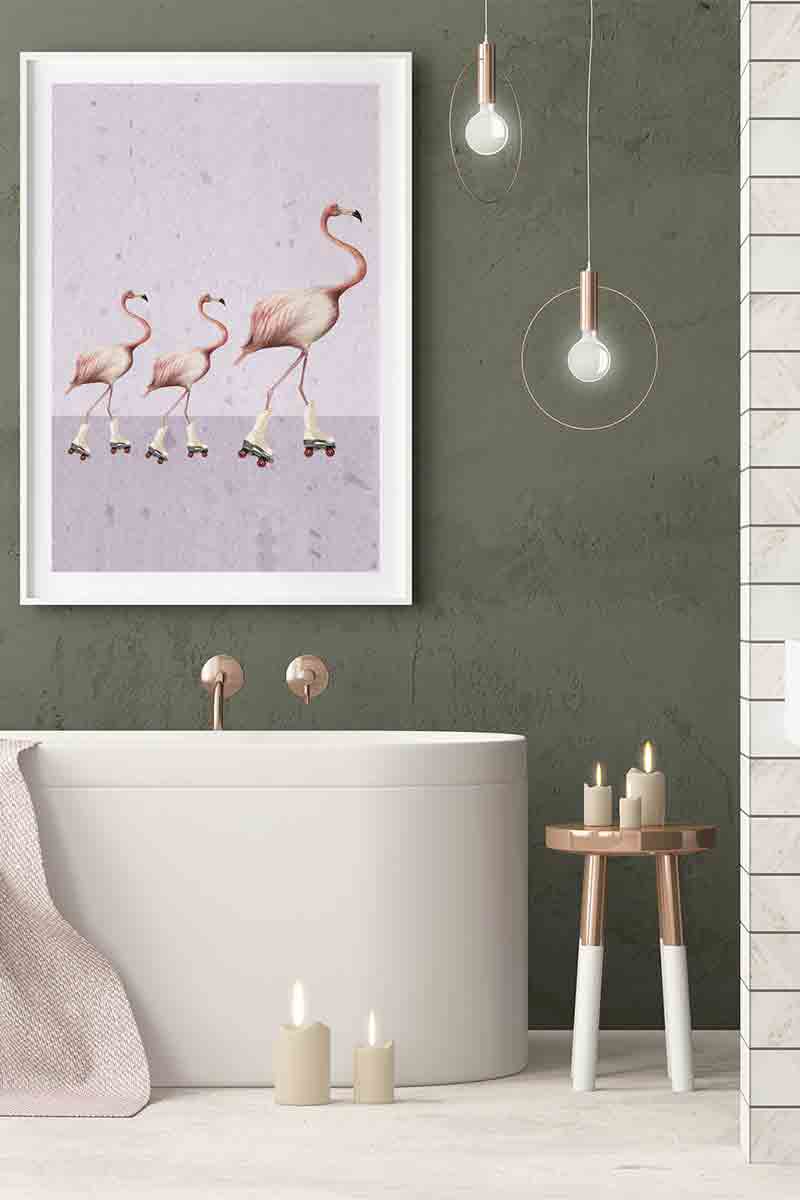 Flamingos Rollerskate Fan 2