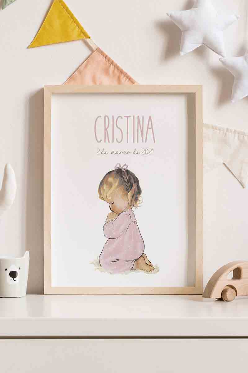 Nombre y Fecha Niña Rezando 2