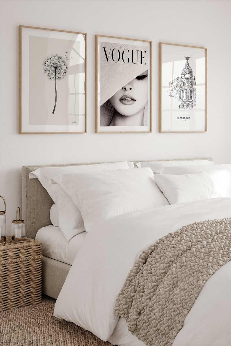 Set de 3 láminas Black & White 2