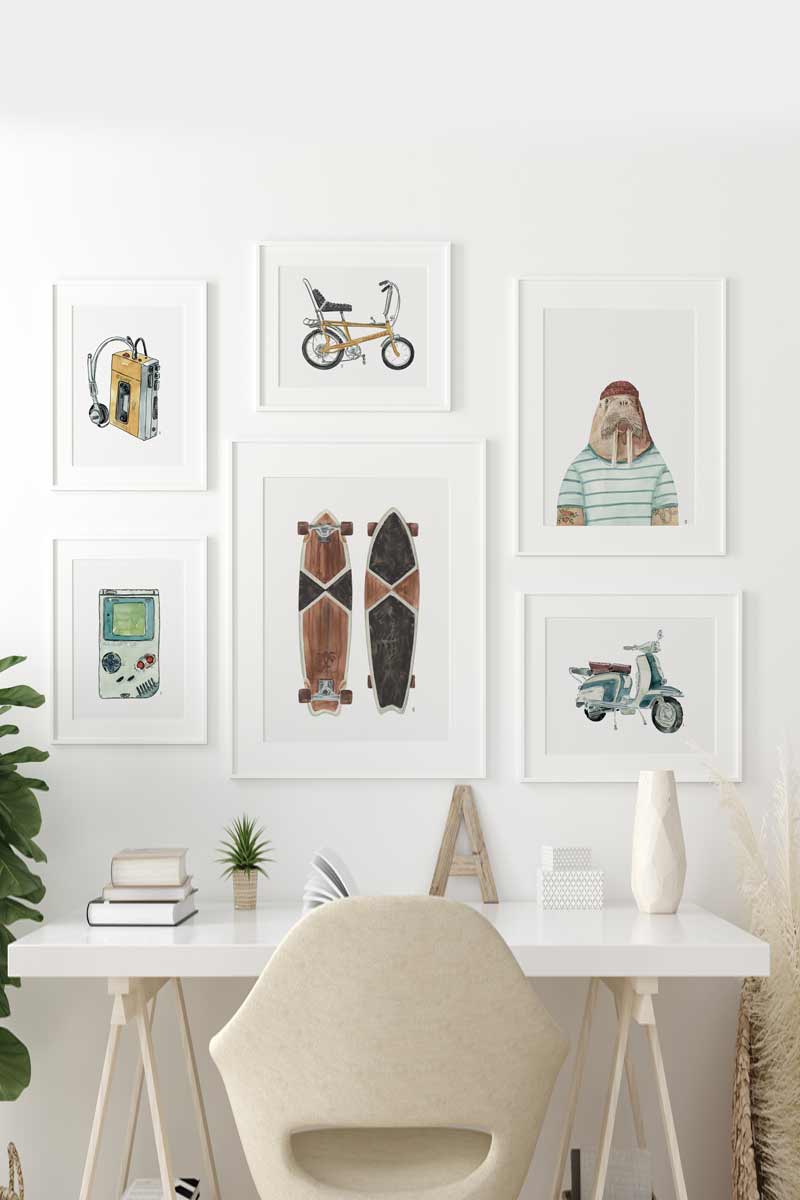 Set de 6 Láminas Retro II 2